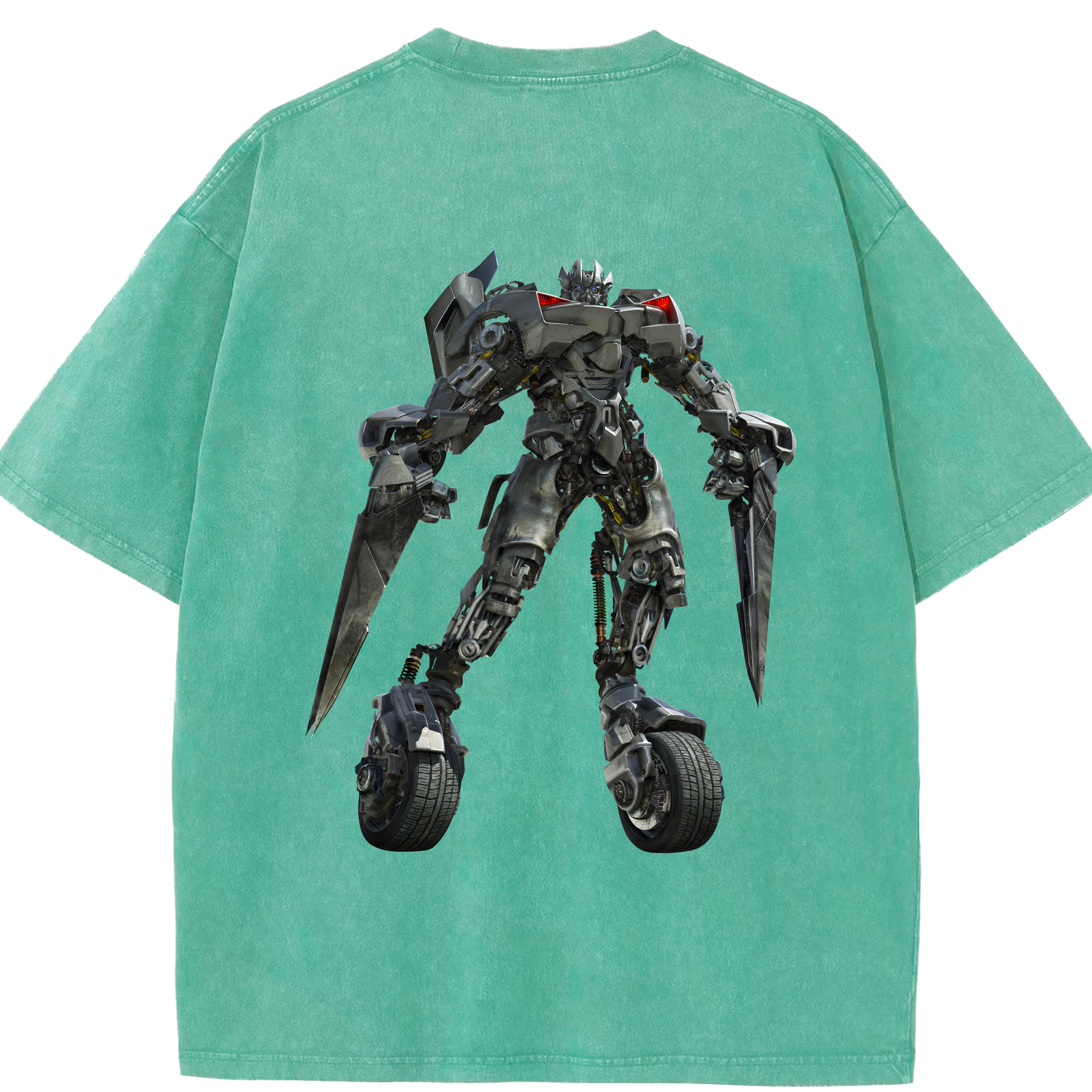 （画像用） Transformers トランスフォーマー 綿100% ヴィンテージ風 半袖Tシャツ（背面プリント）